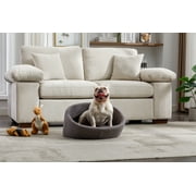 Tansole Dog Cat Bed Pet Sofa With E1 Solid Wood frame, Cashmere Cover,Mid Size,Gray