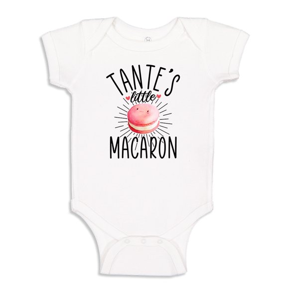 Tante's Little Macaron Baby Bodysuit One Piece 6 mo White