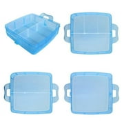 Tantouec Storage Containers Clear Plastic Craft Beads Jewellery Storage Organizer Tool Box Case Bu Blue One Size