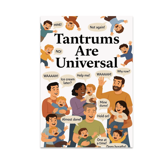 Tantrums Are Universal - Multicultural Parenting - 13x19 Poster Print