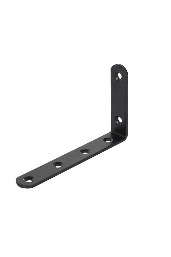 1Pcs Adjustable Right Angle Brackets, Metal L Bracket Heavy Duty 90 Degree Corner Fastener L-Shape Corner Brace Support Black Shelf Bracket