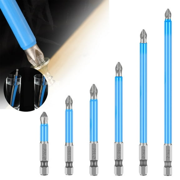 Tanuke 6PCS Anti Slip Drill Bit - 2026 New Anti Slip Screwdriver Bit Set, Screw Extractor, 1/4" Bit Driver Hex Bits, S2 Alloy Steel for Stripped Screws, Magnetic, for Household & Automotive