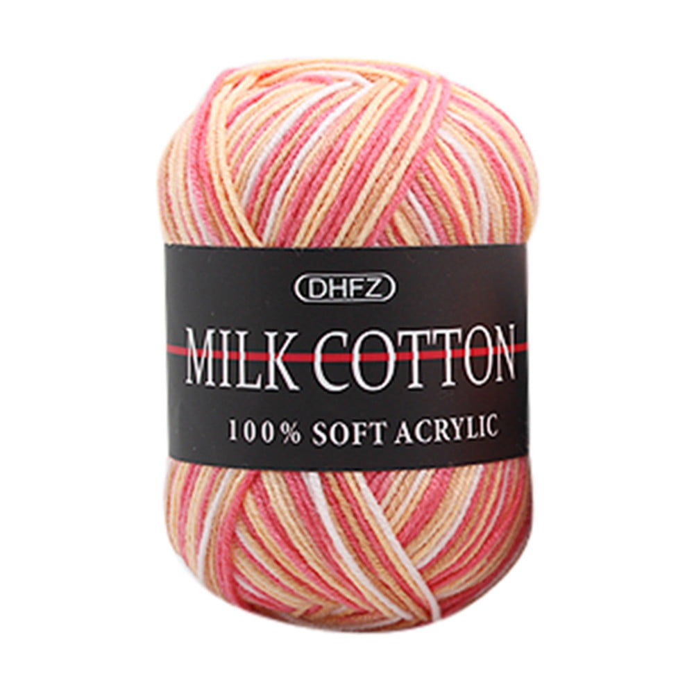 Tanuke Clearance! 50G Cotton Hand Soft Knitting Baby Wool Milk Colorful