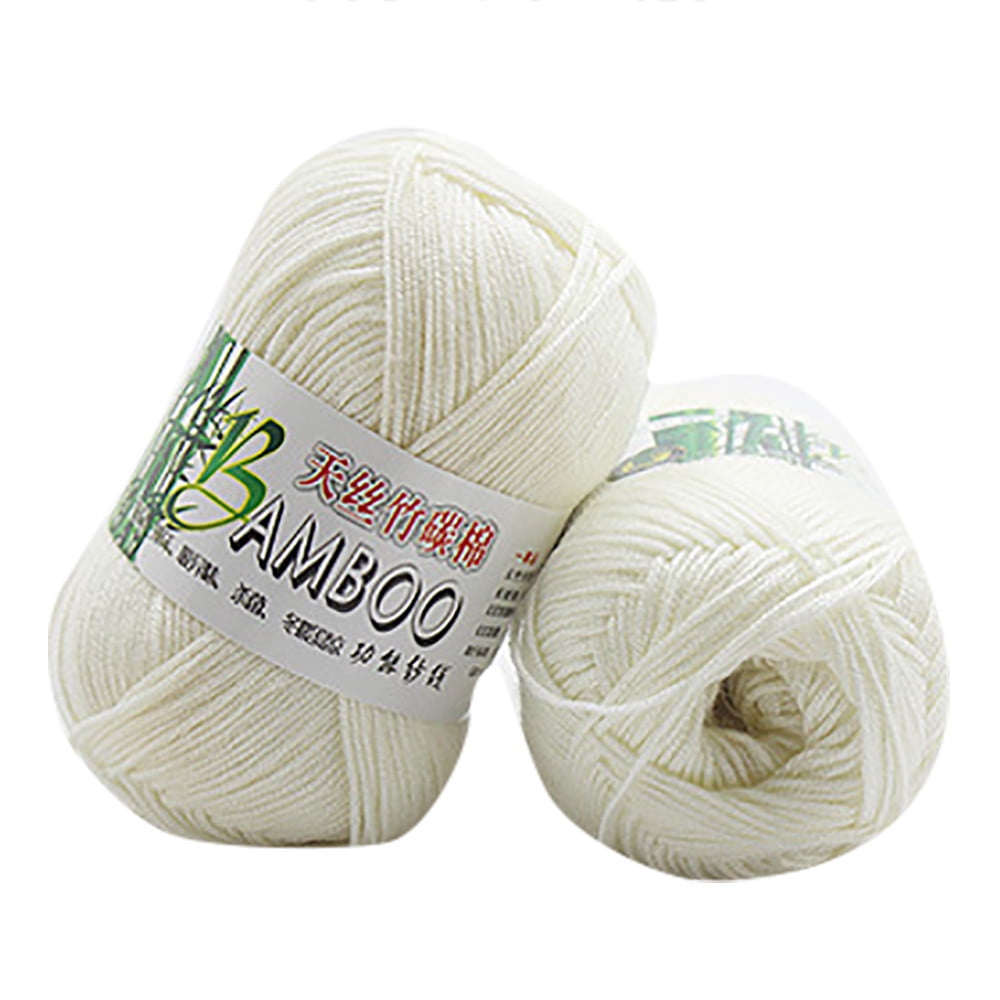 Tanuke Clearance! Soft Bamboo Crochet Natural Wool Knitting Yarn