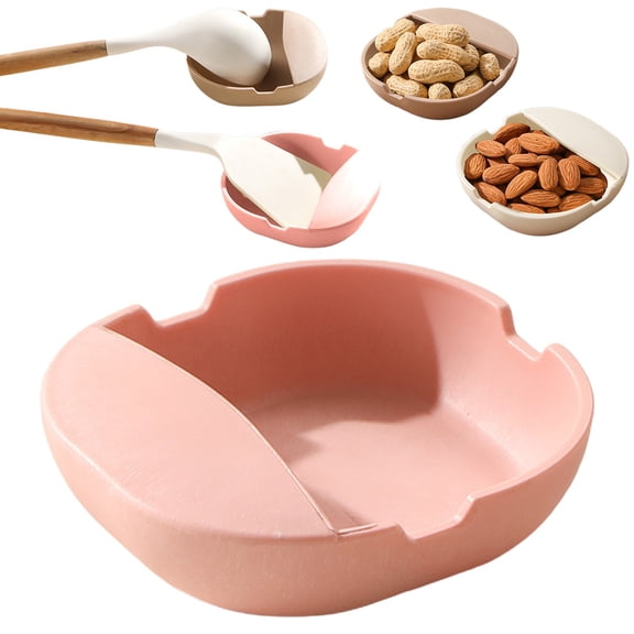 Tanuke Pot Lid Holder, 1 Count Soup Spoon Rack, Cooking Spatula Rest Holder, Pot Lid Rest Stand, Tableware Storage Rack, Kitchen Supplies Kitchenware Home(Pink)