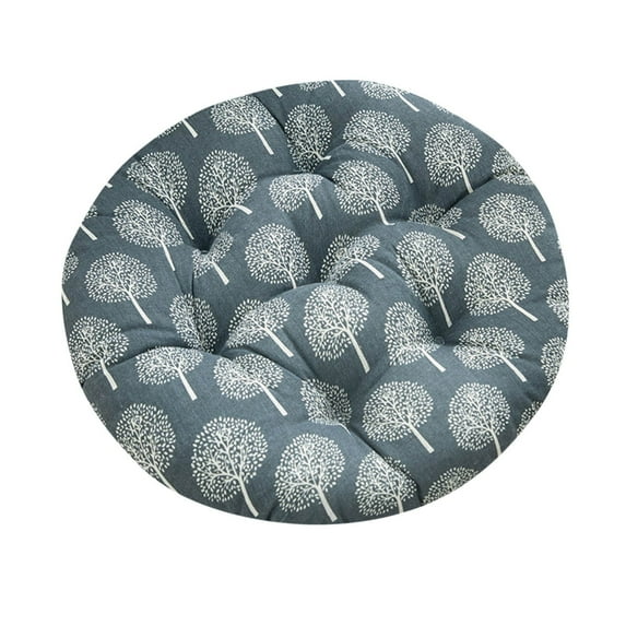 Tanuke Round Seat Cushion for Office Chair And Computer Desk, Blended Cotton Linen Cover with Pearl Cotton Filling, Comfortable Home Decor