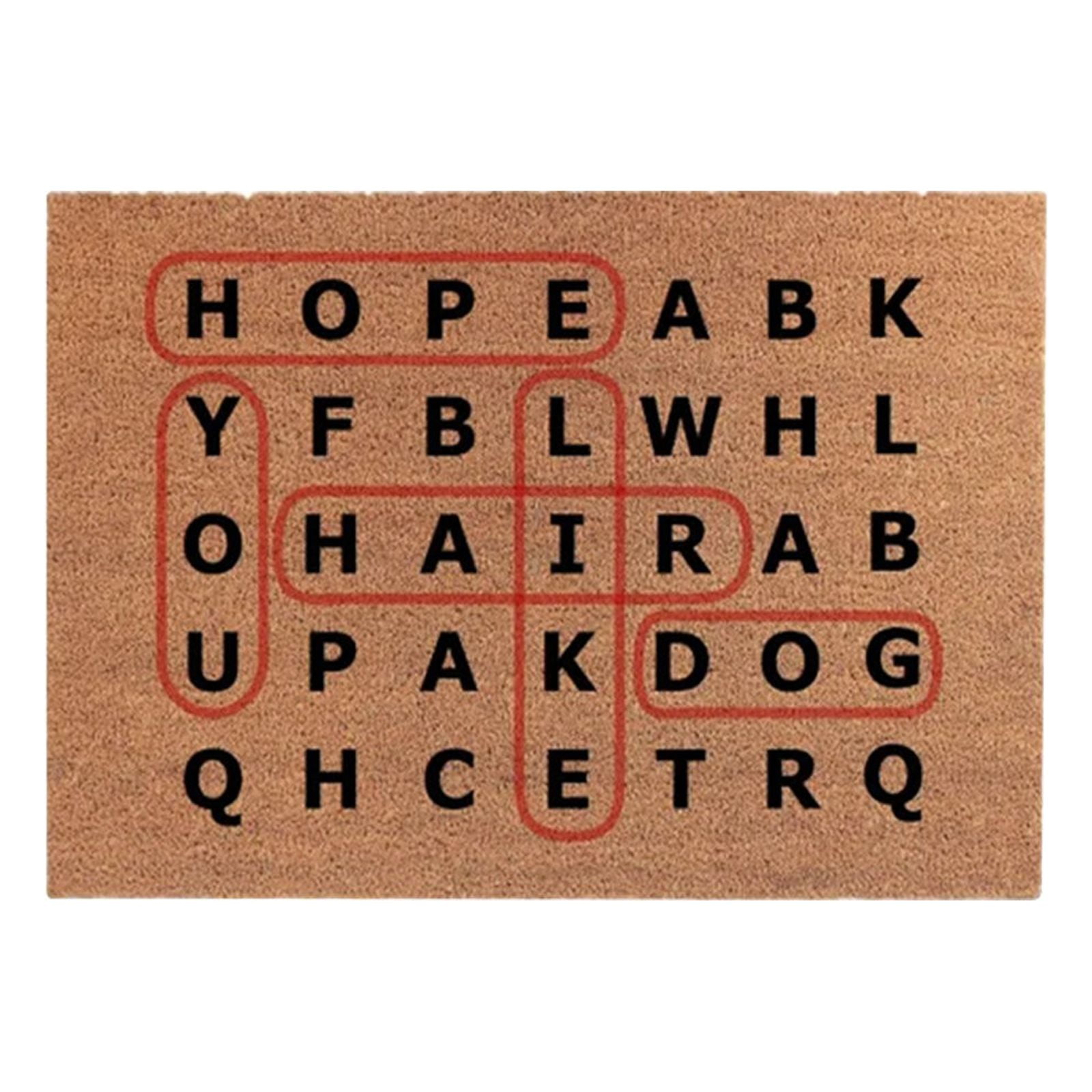 Tanune Outdoor Carpet, Digital Gaming Floor Mat, Polyester Carpet, Word