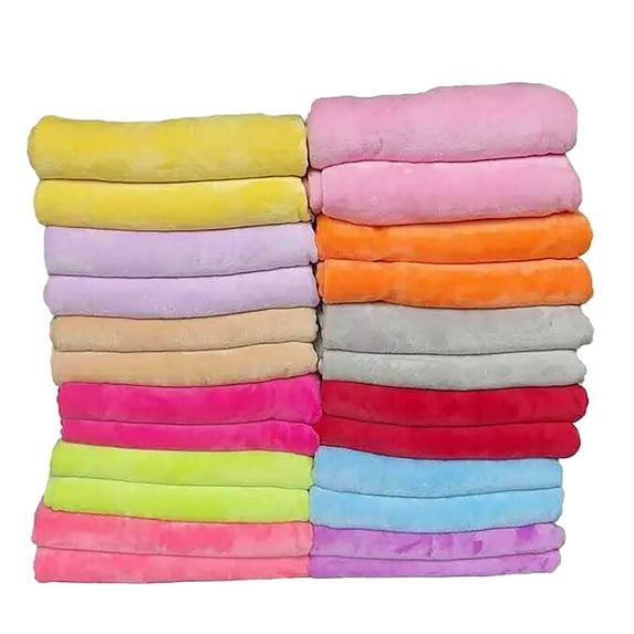 Blanket on Sale Tanuse Double Velvet Solid Color Student Blanket Soft Skin Flannel Blanket Border Four Seasons Blanket Blankets for Beds Clearance Blanket*1