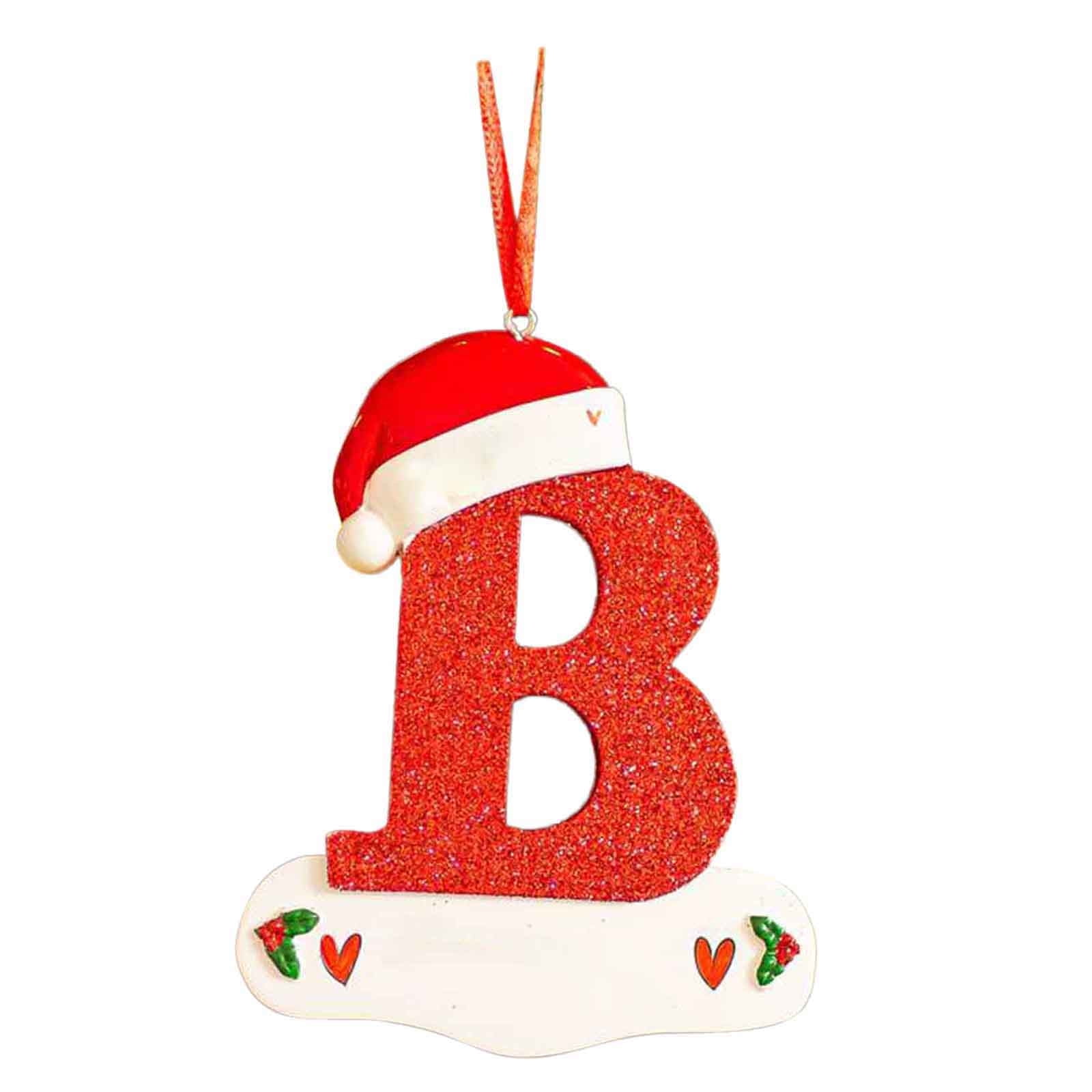 Tanuse Clearance Personalized Christmas 26 Letter Ornaments