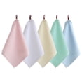thumbnail image 1 of Tanuse Cotton Small Square Towel - 25*25Cm Solid Color Highly Absorbent and Lint Free Hand Towel, Soft Face Towel for Bathroom, Kitchen, and Travel, Pack of 5, 1 of 8