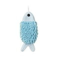 thumbnail image 1 of Tanuse Cute Fish Shaped Hand Towels 3-Pack Absorbent Microfiber Coral Fleece Bathroom Kitchen Towels Hanging Loop Lint-Free Quick-Dry Cute Animal Design Kids Decorative Home Microfiber Hand Towels, 1 of 8