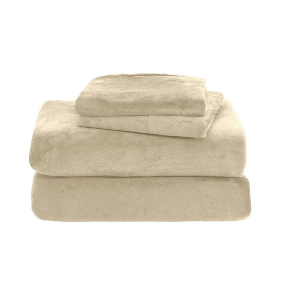 Tanuse Soft Velvet Plush Queen Fleece Sheet Set, Deluxe Microplush Non-Pilling Sheets with Deep Pocket, Lavish Velvet for Bedroom Comfort, Easy Care Machine Washable and Wrinkle-Free