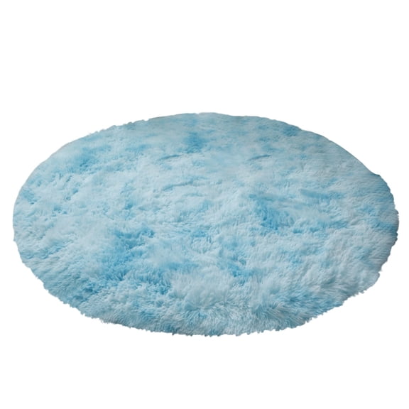 Tanuse Tie Dyed Wool Round Blanket, Artistic Living Room Carpet and Floor Mat for Bedside, Sofa, and Photo Background, Non-Slip Backing and Easy Care Hand-Smudged Design 1* Carpet