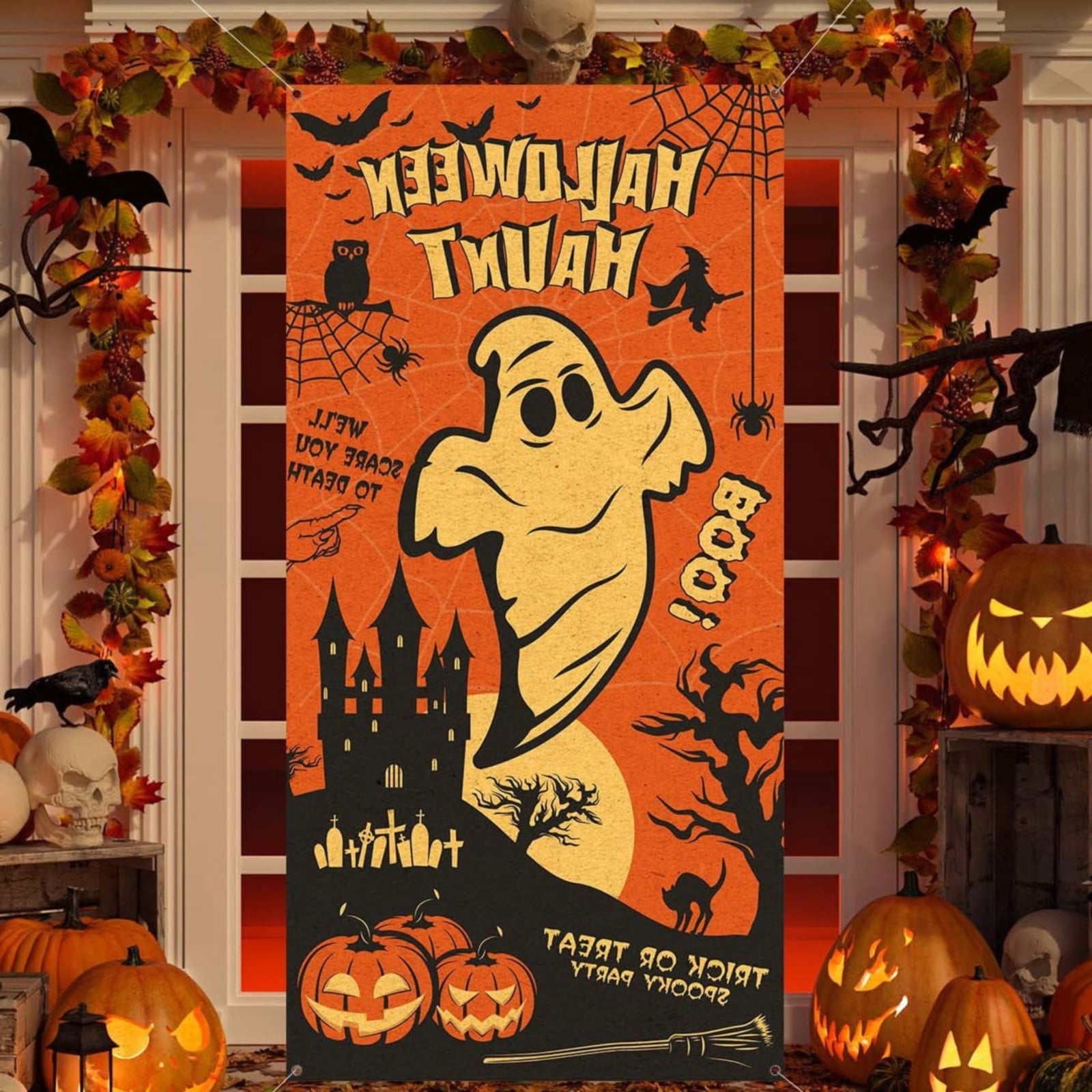 Tanxxt Halloween Decoration Halloween Party Vintage Halloween Door