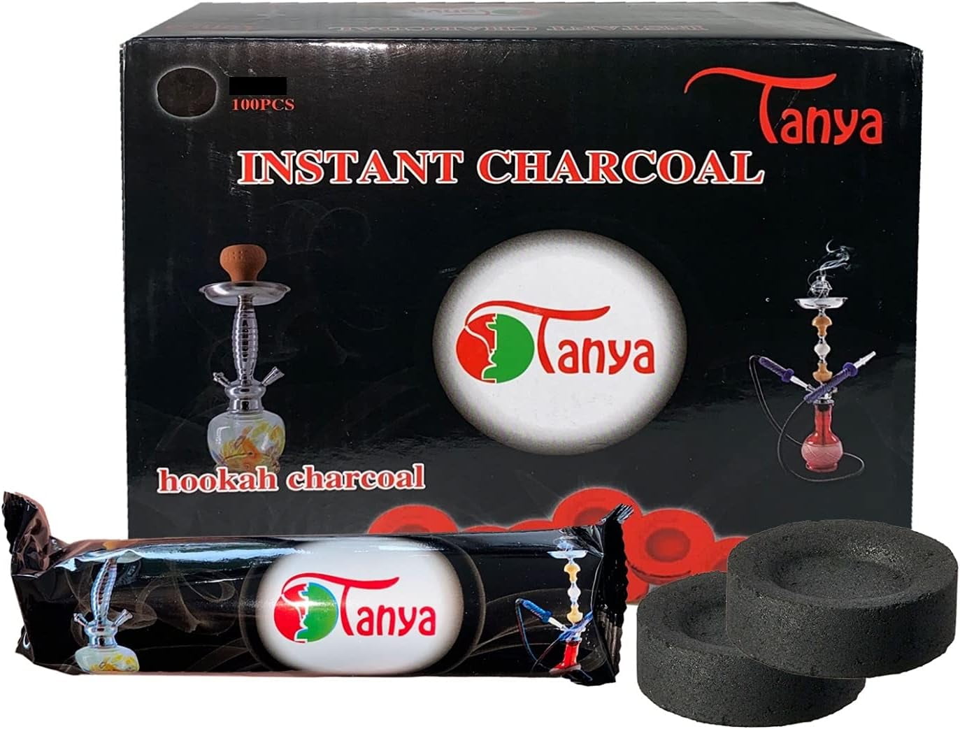 Tanya 33MM Charcoal Tablets for Incense Disk Premium Instant Light