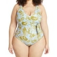 thumbnail image 1 of Tanya Taylor womens  Kelly Wrap One-Piece, 2X, Blue, 1 of 2