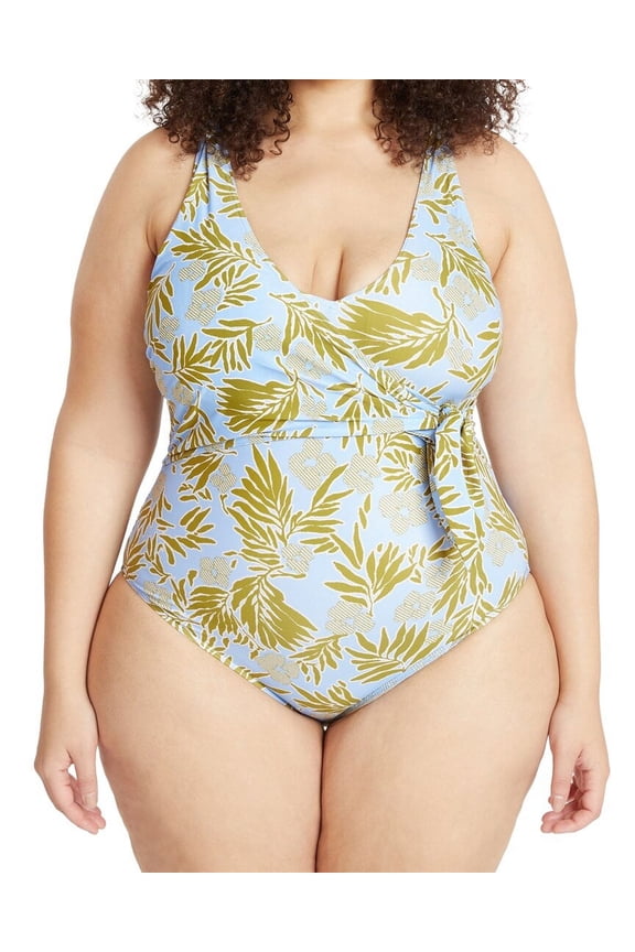 womens Kelly Wrap One-Piece, XS, Blue