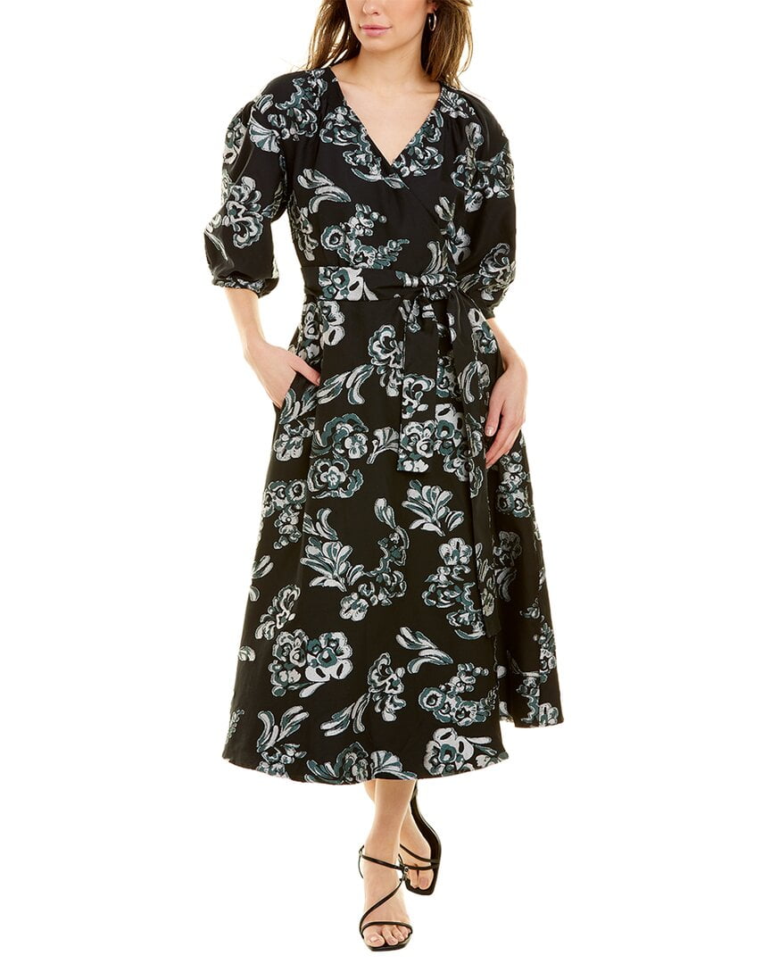 Tanya Taylor womens Lida Wrap Dress, 0, Black - Walmart.com