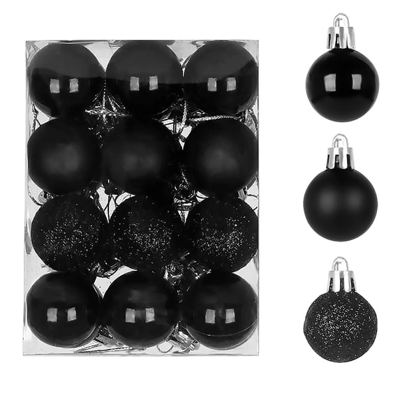 Tanyzvel Shatterproof Christmas Ball Ornaments 3CM 24 Pack Gloss Matte Glitter Hanging Baubles Indoor Outdoor Xmas Tree Holiday Decor