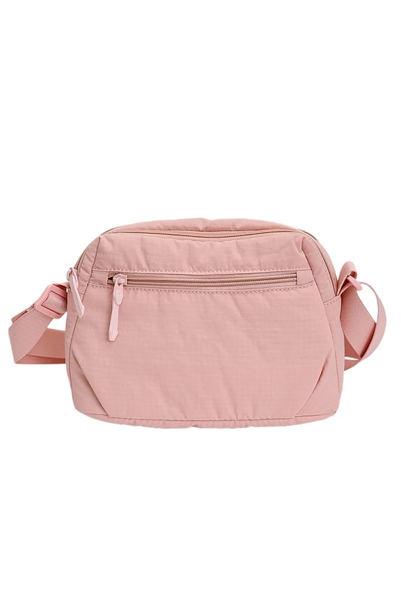 Women Mini Utility Crossbody Bag, Ripstop Water Resistant Nylon Shoulder Purse with Front Quick Access Zip Pocket Adjustable Wide Strap Everyday Sling Handbag for Shopping Walking Travel