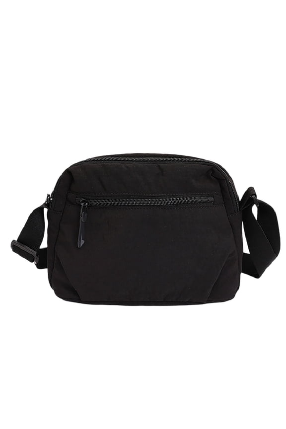 Women Mini Utility Crossbody Bag, Ripstop Water Resistant Nylon Shoulder Purse with Front Quick Access Zip Pocket Adjustable Wide Strap Everyday Sling Handbag for Shopping Walking Travel