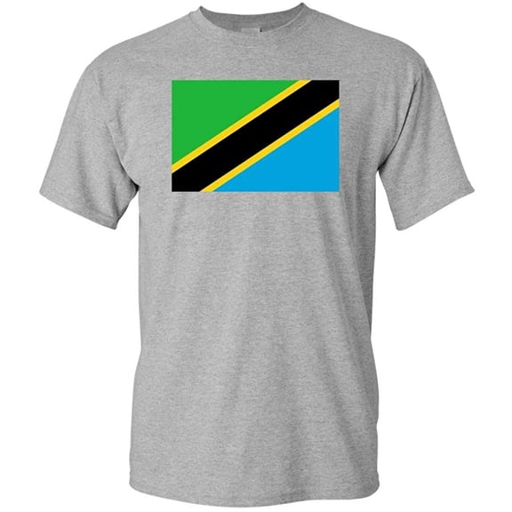 Tanzania Country Flag Adult DT T-Shirt Tee