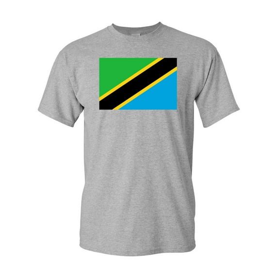 Tanzania Country Flag Adult DT T-Shirt Tee