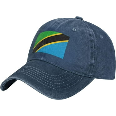 Tanzania Flag Unisex Denim Baseball Cap, Adjustable Fit Stylish Baseball Cap Trucker Hat
