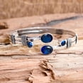 thumbnail image 1 of Tanzanite Bangle 925 sterling silver Cuff Multi Blue Gemstone Bracelet, 1 of 2