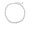 thumbnail image 1 of Tanzanite Bead Anklet Adjustable Length Rhodium-plated, 1 of 1