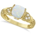 thumbnail image 1 of Tanzanite, Diamond and Opal Ring 14k Yellow Gold (1.10ct), 1 of 5