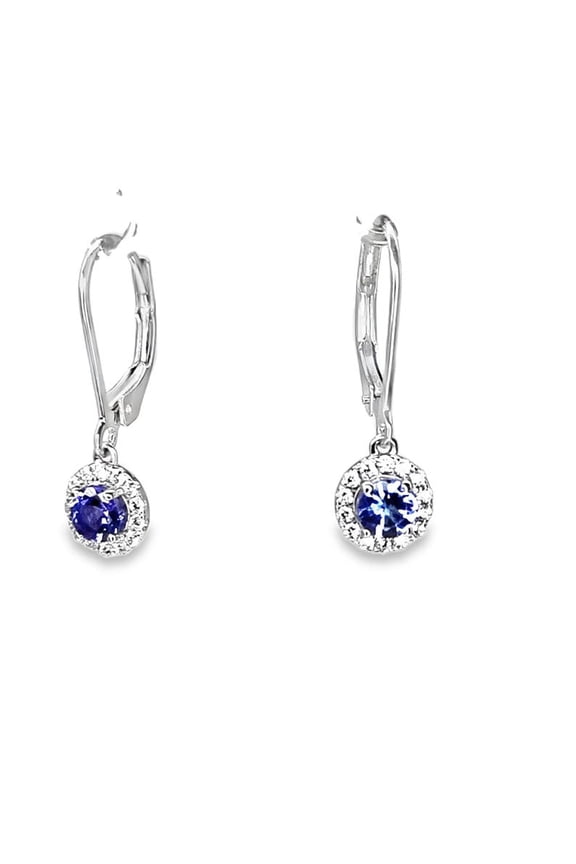 Tanzanite Earrings Sterling Silver, Tanzanite Jewelry, December Birthstone, Gift for Women