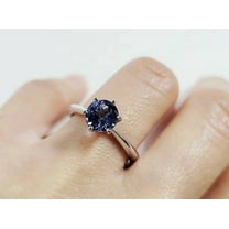 Tanzanite Engagement Ring, Solitaire Tanzanite Ring, December Birthstone Ring,925 Silver Dainty Tanzanite Ring,Gift For Her,Mothers Day Gift
