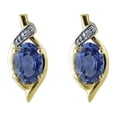 thumbnail image 1 of Tanzanite Natural Gemstone 925 Sterling Silver Uniqe Stud Earrings, 1 of 4