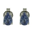 thumbnail image 1 of Tanzanite Natural Gemstone Stud Anniversary Earrings 925 Sterling Silver Jewelry, 1 of 4