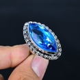 thumbnail image 1 of Tanzanite Quartz Gemstone 925 Sterling Silver Adjustable Jewelry Ring VJ 1315, 1 of 4
