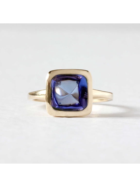 Tanzanite Ring - 14k Solid Gold - purple gemstone ring, december birthstone ring, statement ring, cocktail ring, signet ring, pinky ring