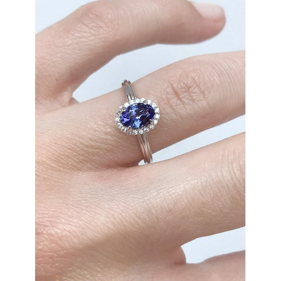 Tanzanite Ring 925 Sterling Silver Tanzanite Gemstone Ring Solid Silver Handmade Ring / Tanzanite Jewelry / Tanzanite Gift for Women