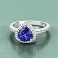 thumbnail image 1 of Tanzanite Ring, Genuine Tanzanite Trillion-Cut Gemstone Ring, Tanzanite Engagement Ring, Statement Ring, Bridal Ring, 1 of 3