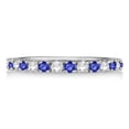 thumbnail image 1 of Tanzanite Topaz Eternity Stackable Ring Band Wedding Engagement 925 Sterling Silver Gemstone Jewelry For Women Gift, 1 of 5