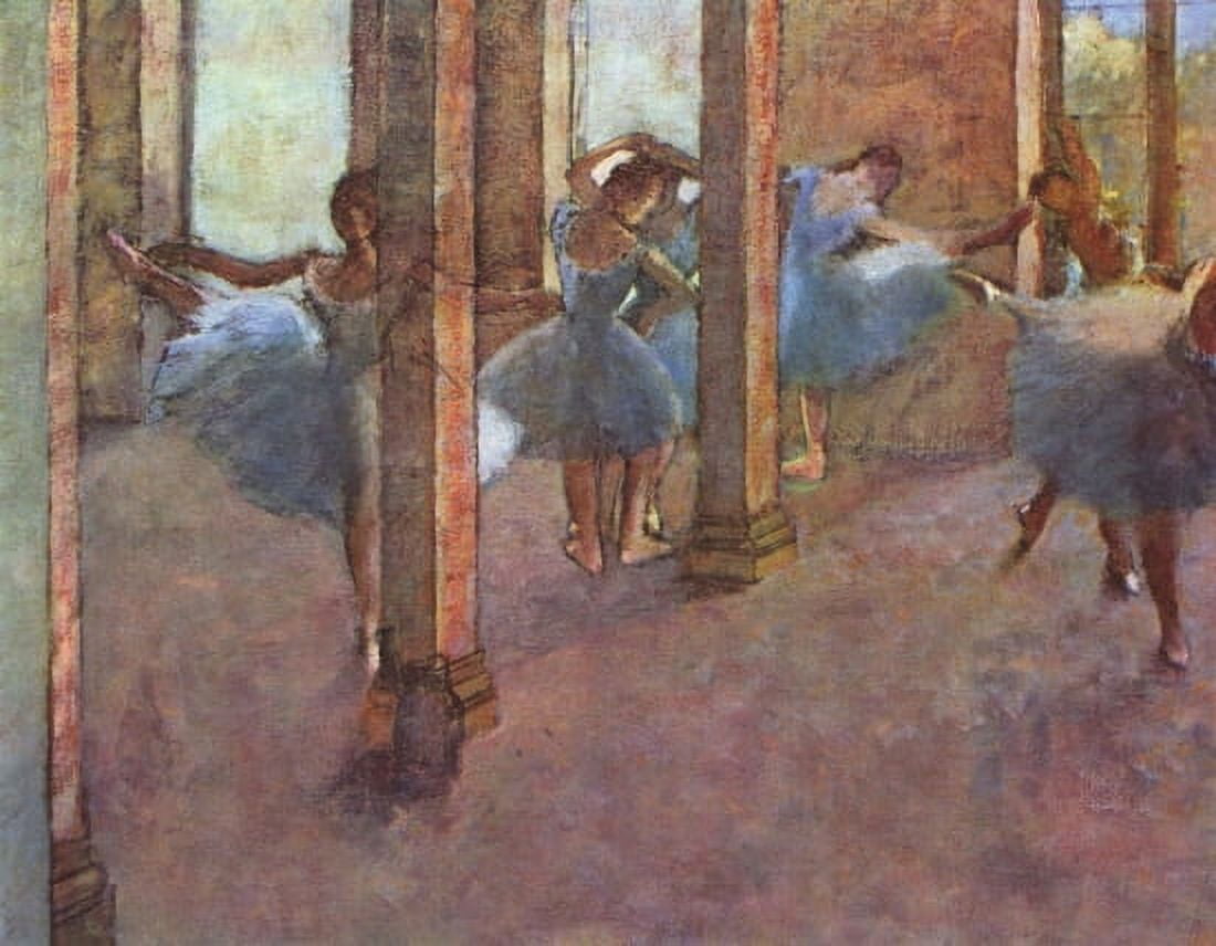 Tanzerinnen Im Foyer Canvas Art - Edgar Degas (24 x 36)