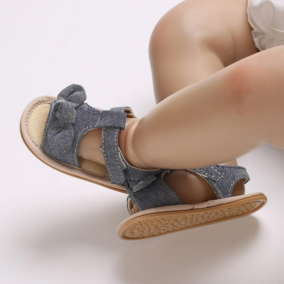 Tao Baby Girls Sandals Flat Sandals Summer Sandals New Soft Sole Non Slip Comfortable Fashion Sandals Baby Walking Shoes Wedding Flats Shoes Beach SandalsBlue11