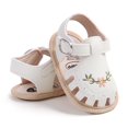thumbnail image 1 of Tao Baby Girls Sandals Flat Sandals Summer Sandals New Soft Sole Non Slip Comfortable Fashion Sandals Baby Walking Shoes Wedding Flats Shoes Beach SandalsWhite3 Months, 1 of 1