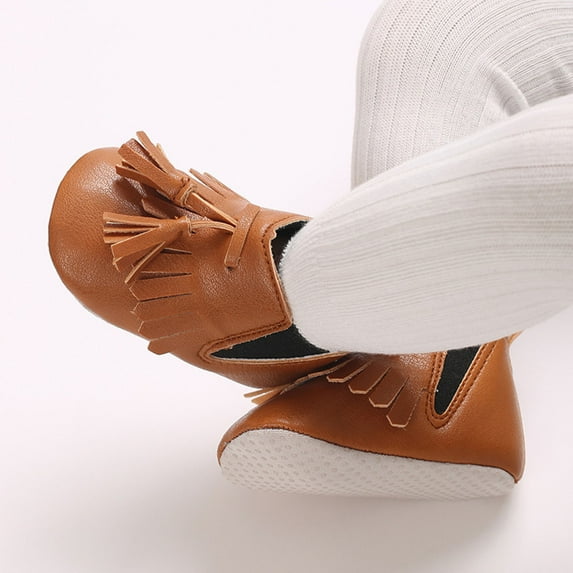 Tao Baby Shoes Boys Girls Infant Sneakers Non-Slip Sole Toddler Crib First Walker Shoes Flat Shoes Breathable Athletic Anti-Slip Soft Sole Newborn First Walker Crib Shoes Brown11