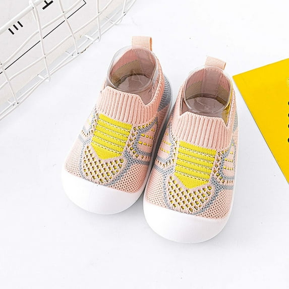 Tao Baby Shoes Sneakers Toddler Girls Boys Socks Boy Girl Walker Shoes Non Slip Sole Lightweight Breathable Mesh First Walkers Shoes Breathable Sweat Toddler ShoesPink14