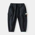 thumbnail image 1 of Tao Boys Pull On Pants Toddler Baby Khaki Cargo Loose Long Pant Classic Comfort Joggers Pants With Pockets Black6 Years, 1 of 1