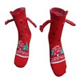thumbnail image 1 of Tao Christmas Holding Hands Socks Funny Magnetic Suction Couple Socks Holiday Xmas Novelty Colorful Patterns Fuzzy Socks redFree Size, 1 of 1