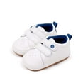 thumbnail image 1 of Tao Double Bow Fringe Baby Shoes Soft Sole Baby Shoes Girls Toddler Crib Flats Solid Color Non Skid Leather Shoes Toddler First Walkers Infant Princess Wedding Christmas ShoesBlue13, 1 of 1