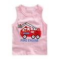 thumbnail image 1 of Tao Tao Funny Graphic Tank Top For Toddler Boys Girls Sleeveless T-Shirts Kids Summer Round Neck Base Shirt Soft Lightweight Loose Fit Shirt Tops Pink 2 Years, 1 of 2
