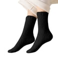 thumbnail image 1 of Tao Fuzzy Fleece-Lined Socks for Women Girls Cute Plush Solid Thickened Warm Comfortable Sleeping Sock Non Slip Fluffy Soft Socks BlackFree Size, 1 of 1